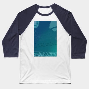 Blue Ocean Background Baseball T-Shirt